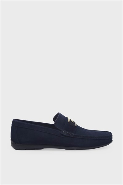Kanuga Erkek Deri Loafer Lacivert Nubuk K-FSC3302