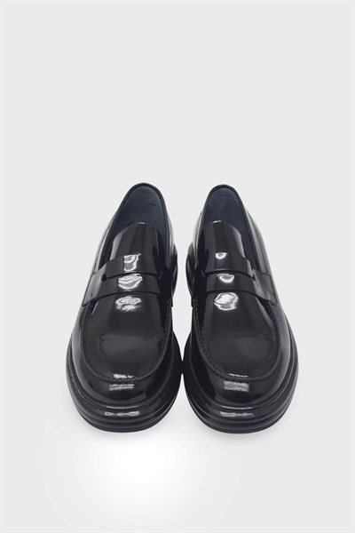 Kanuga Erkek Deri Loafer Siyah Rugan K-FSC3293
