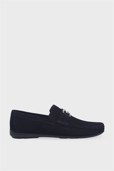 Kanuga Erkek Deri Loafer Siyah Süet K-FSC3302