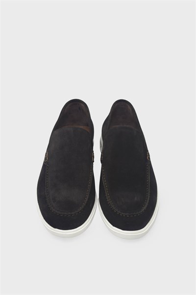 Kanuga Erkek Deri Loafer Süet Kahve K-FSC3294
