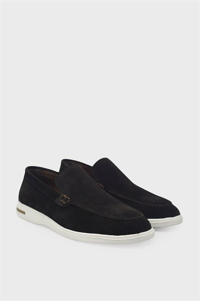 Kanuga Erkek Deri Loafer Süet Kahve K-FSC3294