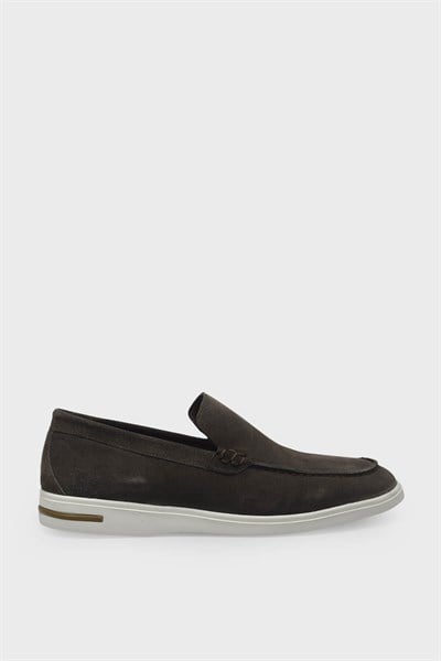 Kanuga Erkek Deri Loafer Süet Kum K-FSC3294