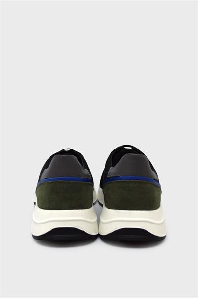 Kanuga Erkek Deri Süet Sneakers Siyah Gri CNR1534