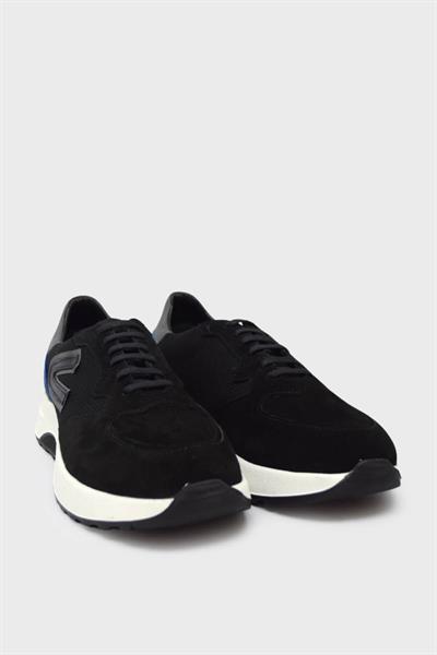Kanuga Erkek Deri Süet Sneakers Siyah Gri CNR1534