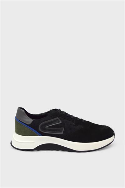 Kanuga Erkek Deri Süet Sneakers Siyah Gri CNR1534
