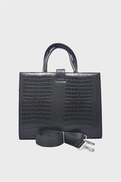 Kanuga Erkek Evrak Çantası Siyah Kroko YSMN0831