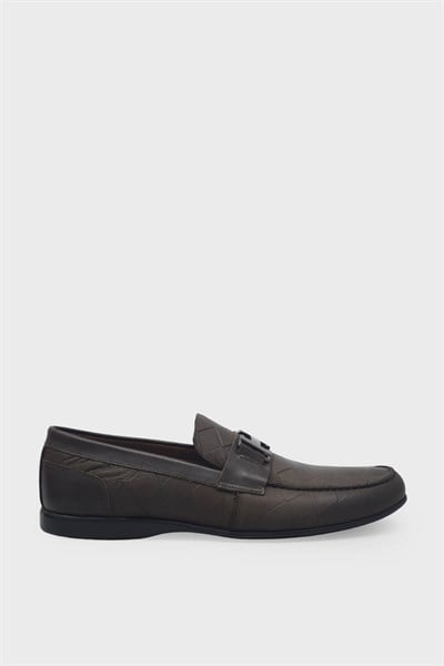 Kanuga Erkek Loafer Deri Ayakkabı Kahve K-FSC3286