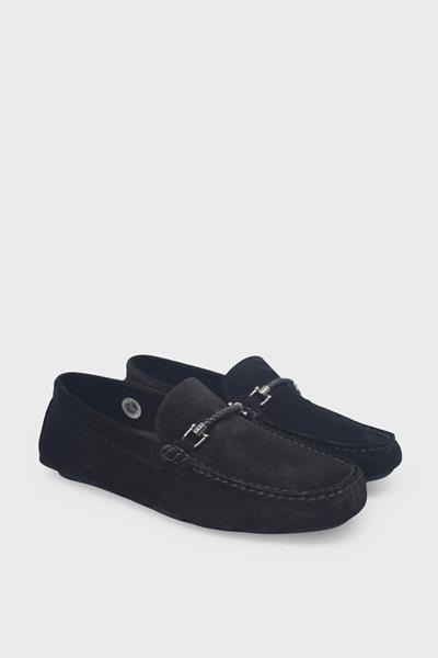 Kanuga Erkek Süet Deri Loafer Siyah K-FSC8724