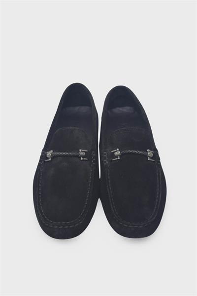 Kanuga Erkek Süet Deri Loafer Siyah K-FSC8724