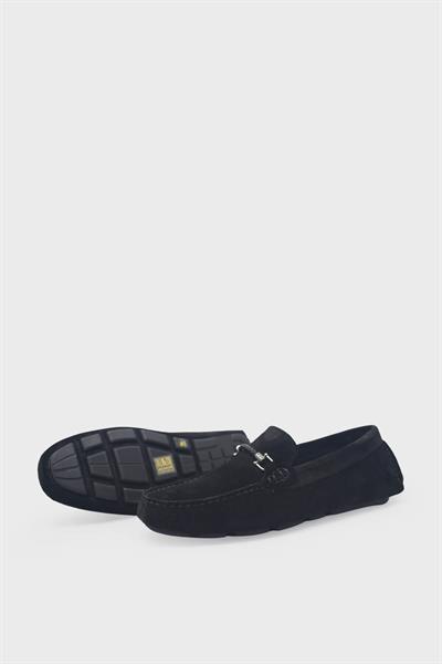 Kanuga Erkek Süet Deri Loafer Siyah K-FSC8724