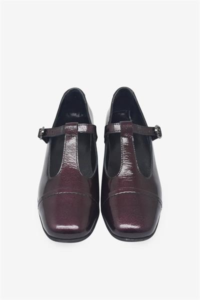 Kanuga Kadın Casual Deri Ayakkabı Bordo Rugan SCL7206