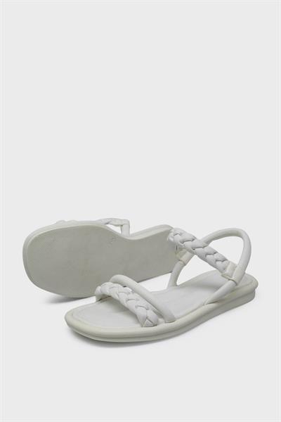Kanuga Kadın Casual Örgülü Sandalet Beyaz RSL2200