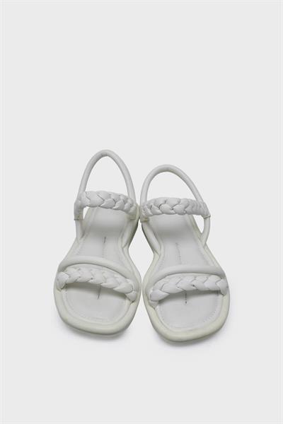 Kanuga Kadın Casual Örgülü Sandalet Beyaz RSL2200