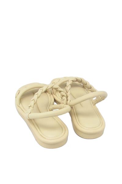 Kanuga Kadın Casual Örgülü Sandalet Bej RSL2200