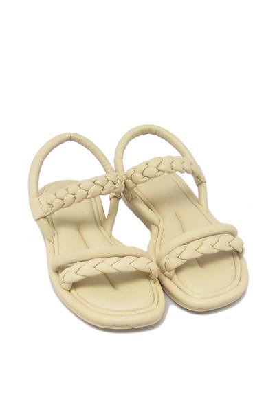 Kanuga Kadın Casual Örgülü Sandalet Bej RSL2200