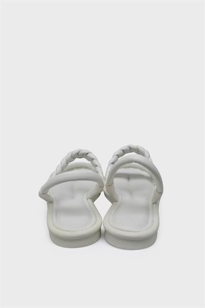 Kanuga Kadın Casual Örgülü Sandalet Beyaz RSL2200