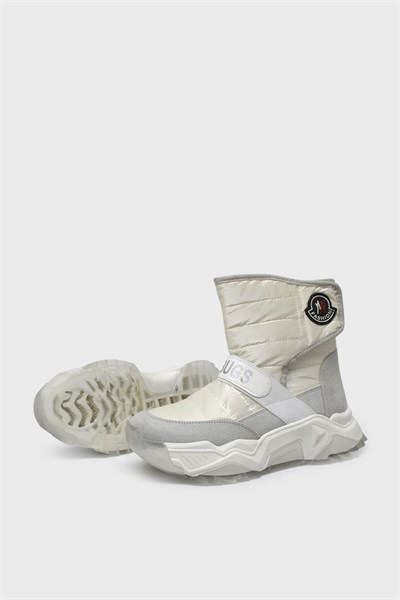 Kanuga Kadın Cırtlı Kar Botu Beyaz SMS6535