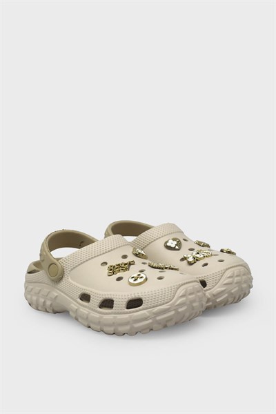 Kanuga Kadın Crocsstyle Terlik Ekru MYS960