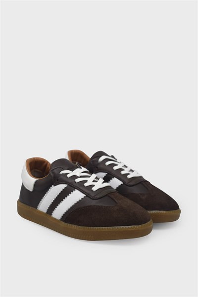 Kanuga Kadın Deri Sneaker Kahve AYK1983