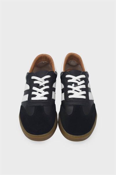 Kanuga Kadın Deri Sneaker Siyah Beyaz AYK1983