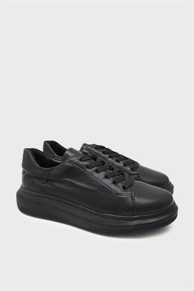 Kanuga Kadın Deri Sneakers Siyah ASL-010