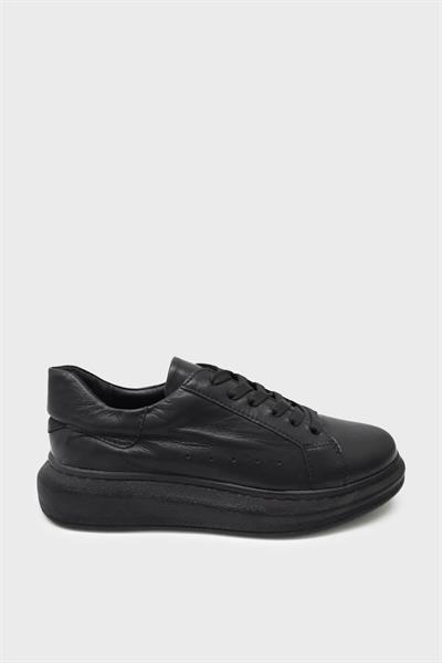 Kanuga Kadın Deri Sneakers Siyah ASL-010