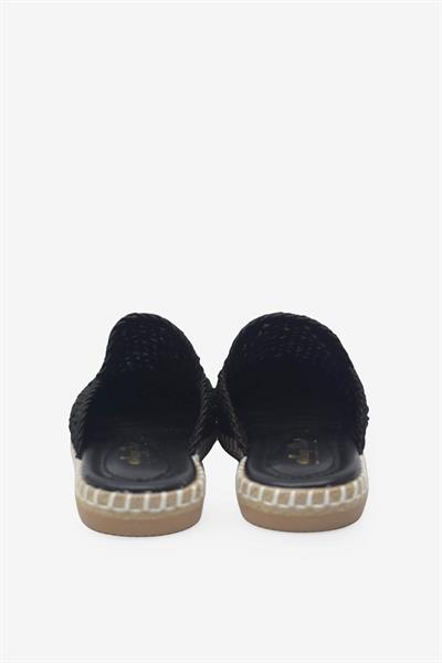 Kanuga Kadın Hasır Terlik Siyah GVN2025-14