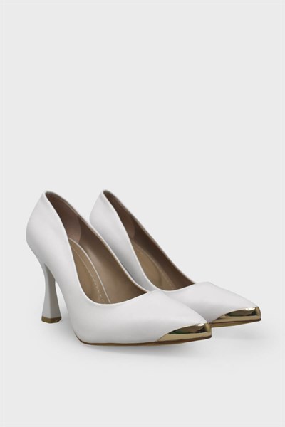 Kanuga Kadın Kadeh Topuk Stiletto Ayakkabı Beyaz LPA1302