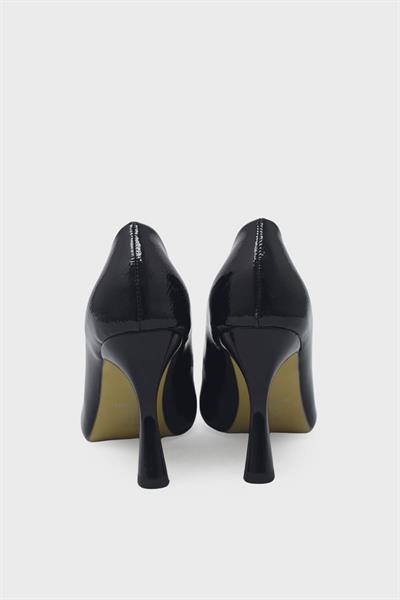 Kanuga Kadın Kadeh Topuk Stiletto Ayakkabı Siyah Rugan LPA1302