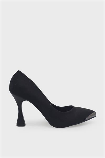 Kanuga Kadın Kadeh Topuk Stiletto Ayakkabı Süet Siyah LPA1302