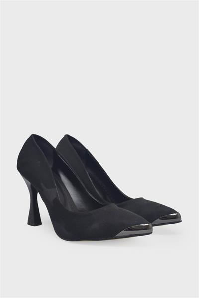 Kanuga Kadın Kadeh Topuk Stiletto Ayakkabı Süet Siyah LPA1302