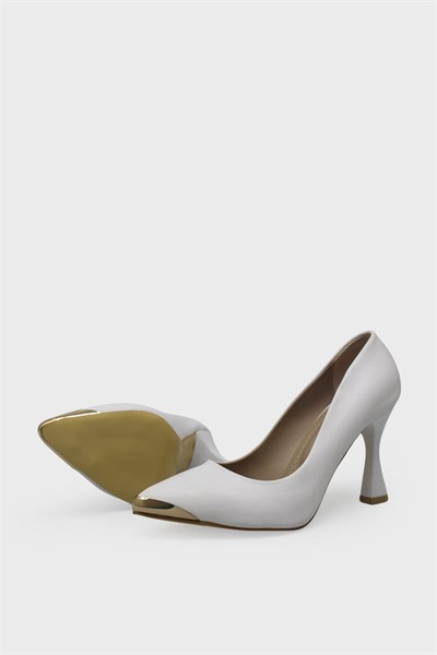Kanuga Kadın Kadeh Topuk Stiletto Ayakkabı Beyaz LPA1302