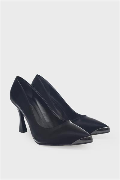 Kanuga Kadın Kadeh Topuk Stiletto Ayakkabı Vakum Siyah LPA1302