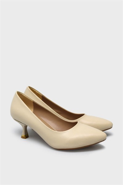 Kanuga Kadın Kadeh Topuk Stiletto Bej LPA910-1