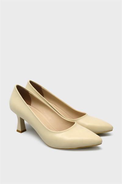 Kanuga Kadın Kadeh Topuk Stiletto Bej K-EST98