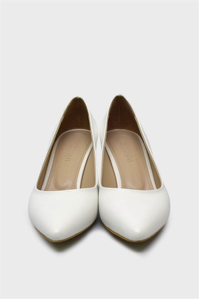 Kanuga Kadın Kadeh Topuk Stiletto Beyaz K-EST98