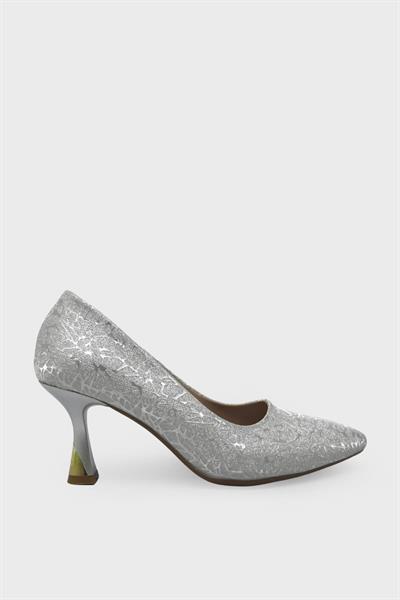 Kanuga Kadın Kadeh Topuk Stiletto Simli Gümüş LPA1110-1