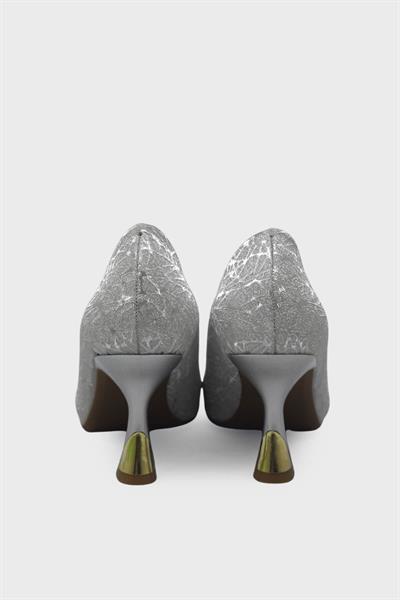 Kanuga Kadın Kadeh Topuk Stiletto Simli Gümüş LPA1110-1