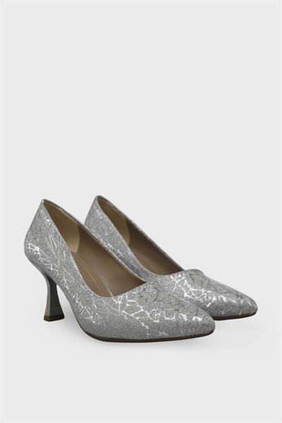 Kanuga Kadın Kadeh Topuk Stiletto Simli Gümüş LPA1110-1