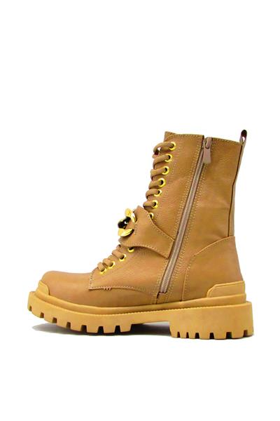 Kanuga Kadın Kemer Detaylı Postal Bot Vizon RJB7202