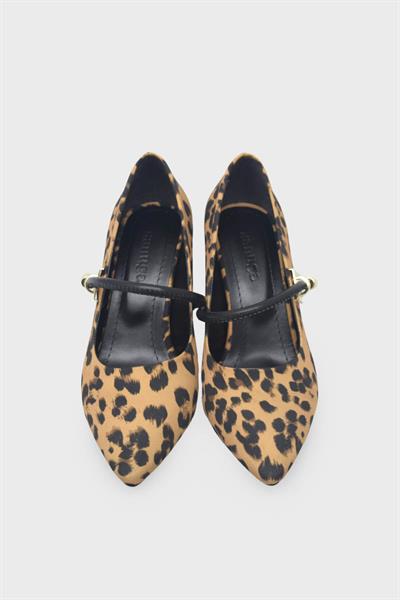 Kanuga Kadın Kemer Detaylı Stiletto Leopar LPA1169