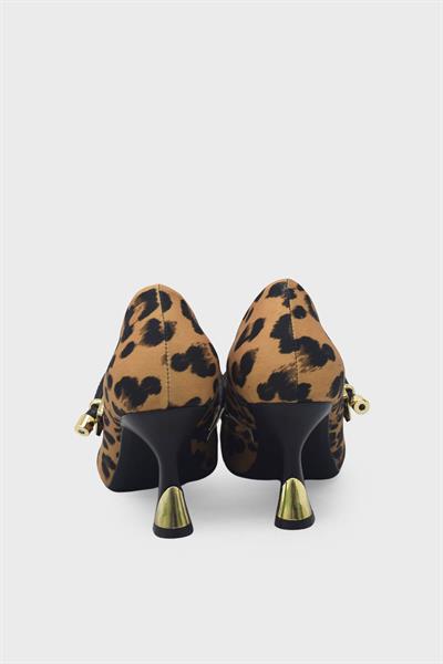 Kanuga Kadın Kemer Detaylı Stiletto Leopar LPA1169