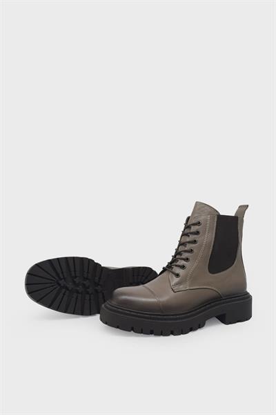 Kanuga Kadın Lastikli Casual Deri Bot Vizon SCL-650