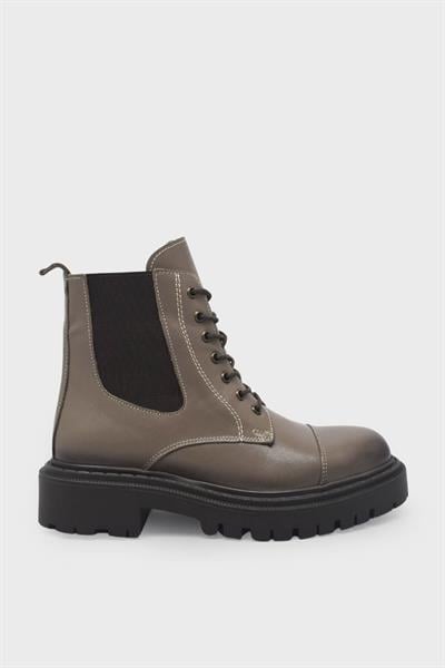 Kanuga Kadın Lastikli Casual Deri Bot Vizon SCL-650