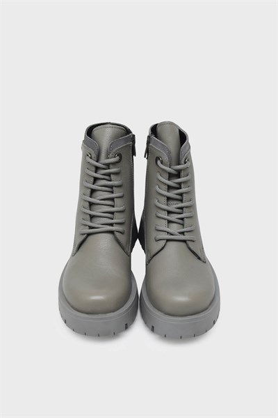 Kanuga Kadın Postal Deri Bot Gri SCL-1002