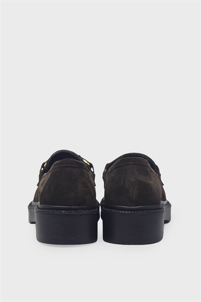 Kanuga Kadın Süet Loafer Kahve MYF744