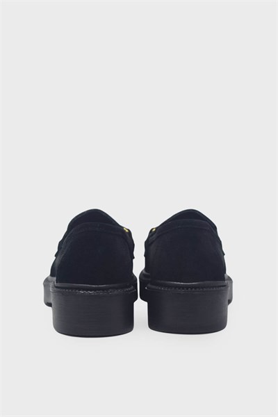 Kanuga Kadın Süet Loafer Siyah MYF744