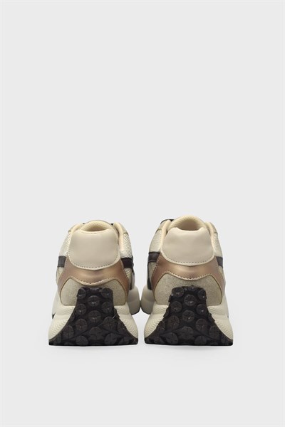 Kanuga Kadın Süet Sneakers Bej Kahve SMS83147