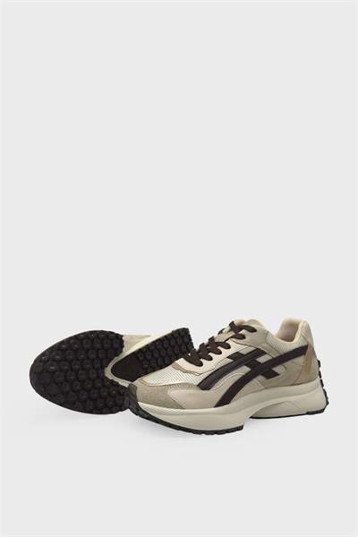Kanuga Kadın Süet Sneakers Bej Kahve SMS83147