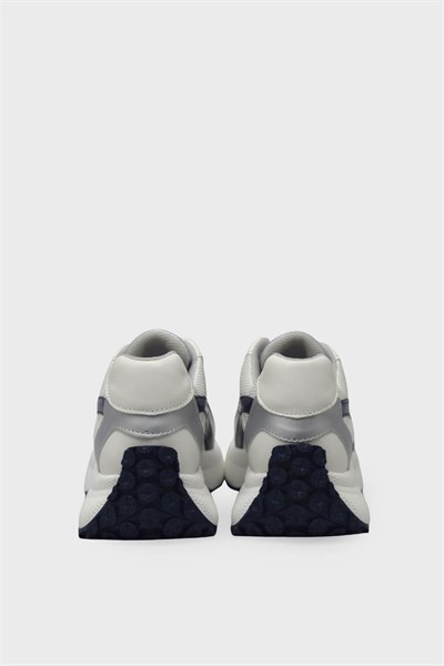 Kanuga Kadın Süet Sneakers Beyaz Lacivert SMS83147